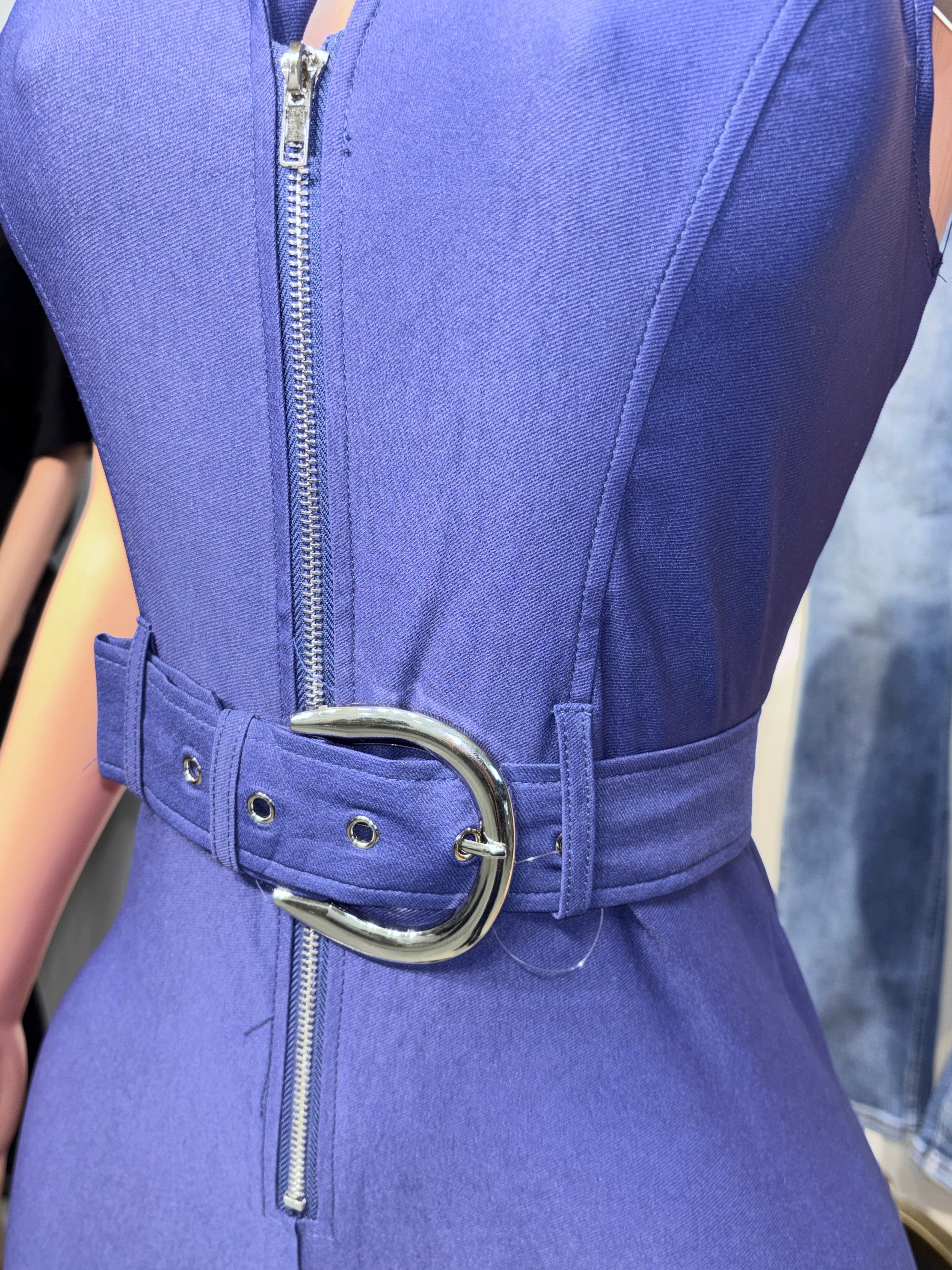 Dolly-01 Power Play Belted Jumpsuit