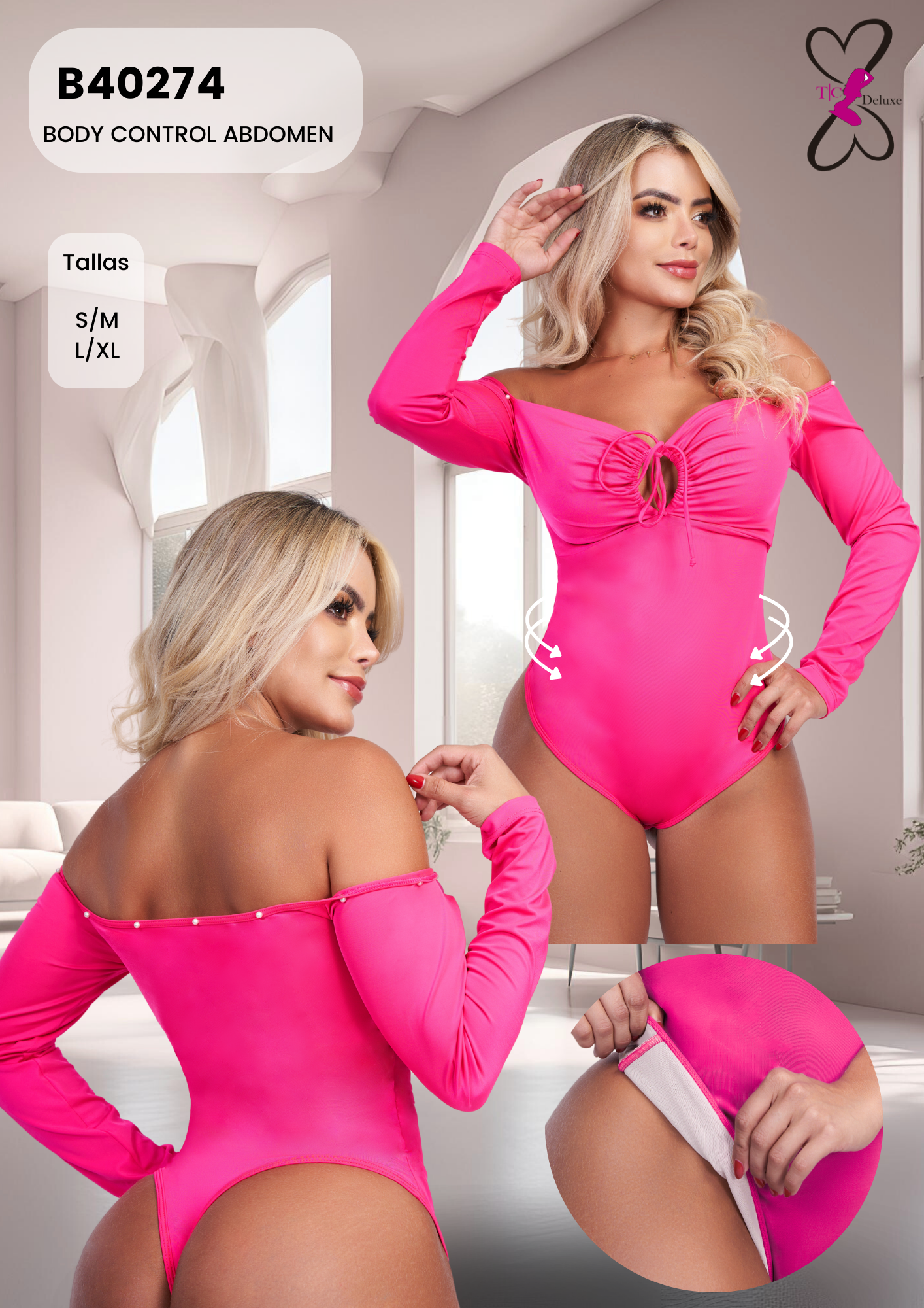 B40274 Colombian Bodysuit with Internal Girdle