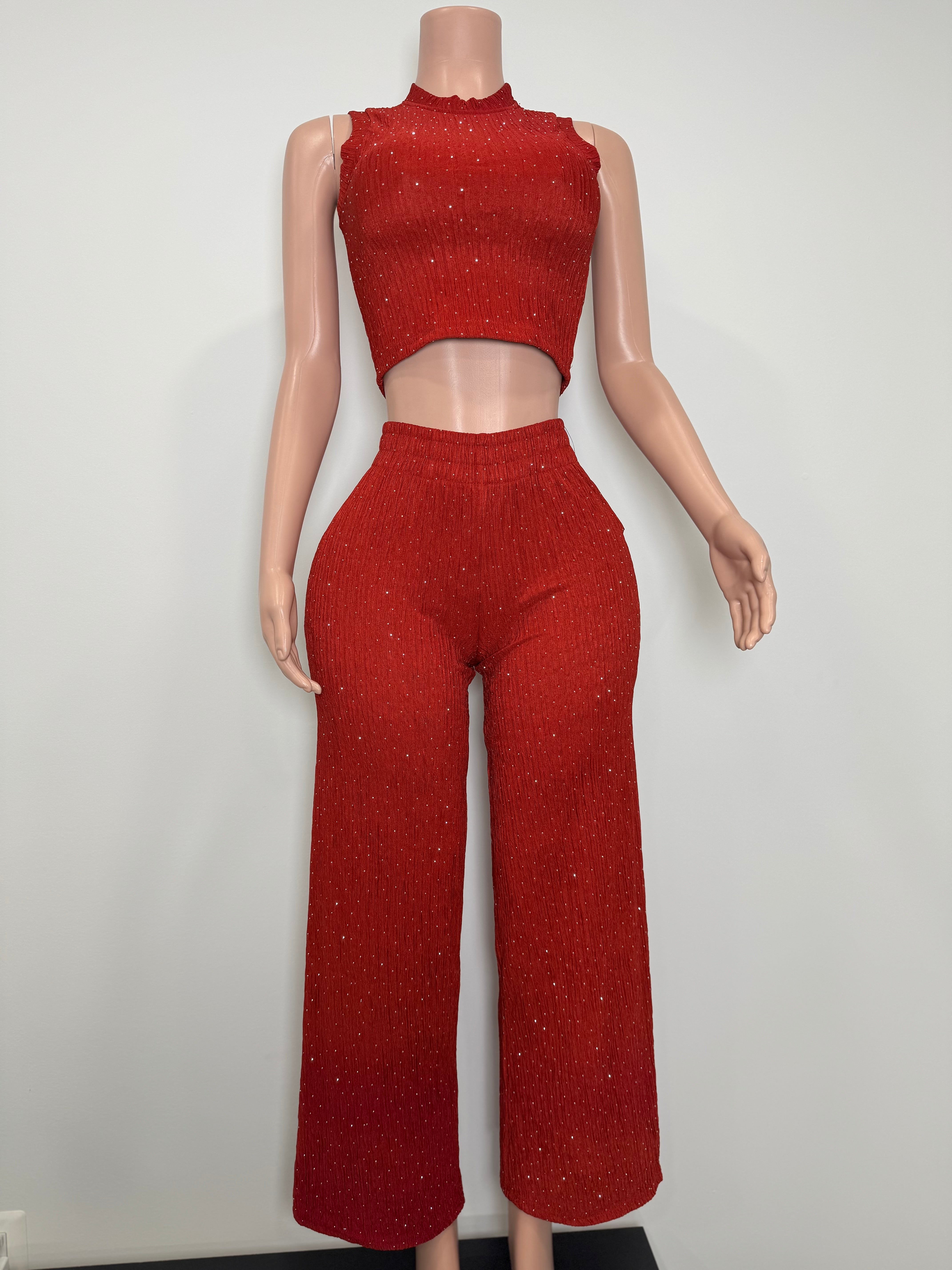 IRIS-1RH 2 Piece Set of Casual Texture Lounge Sleeveless