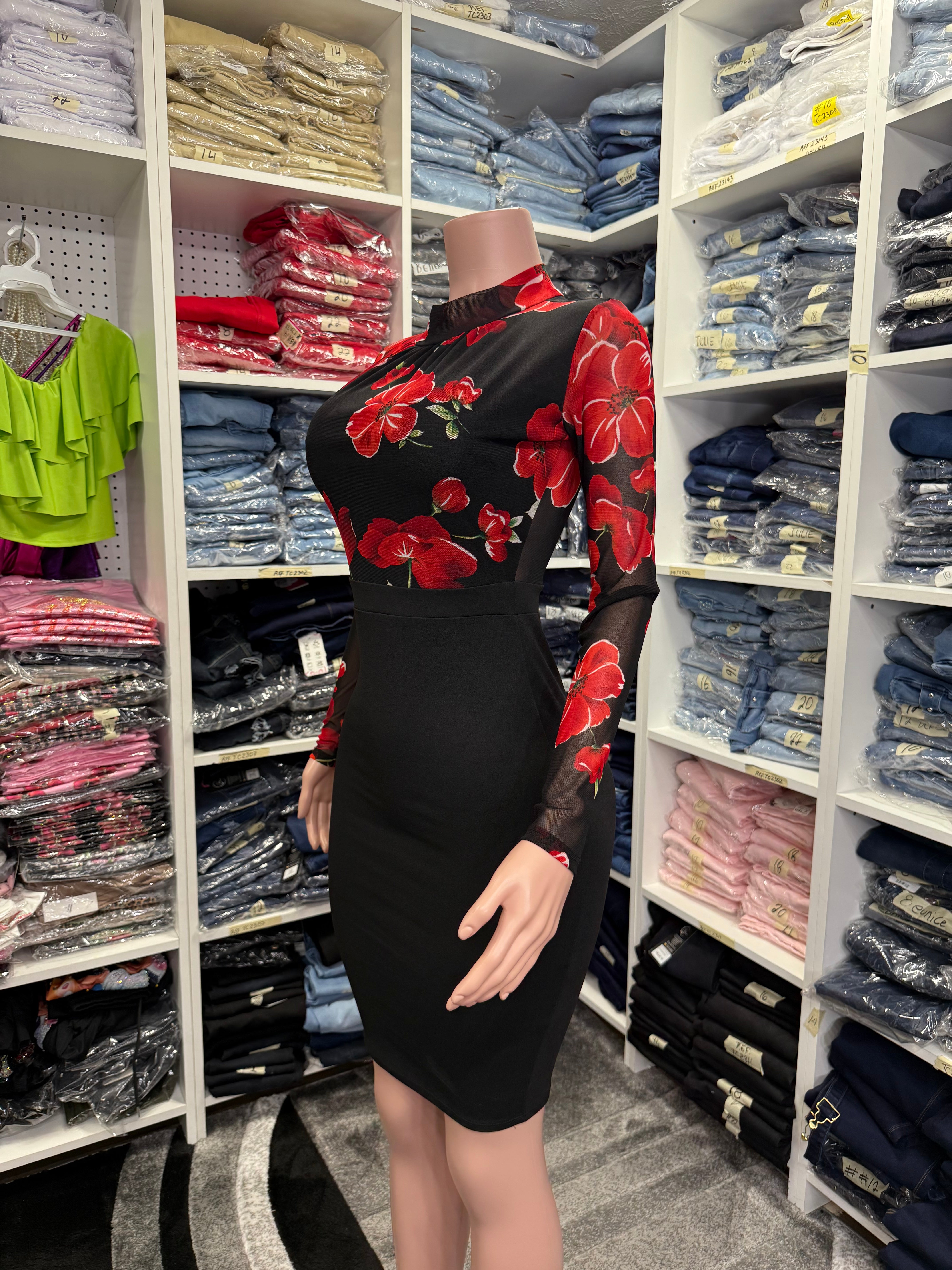 Women’s Boutique Dress Floral Design