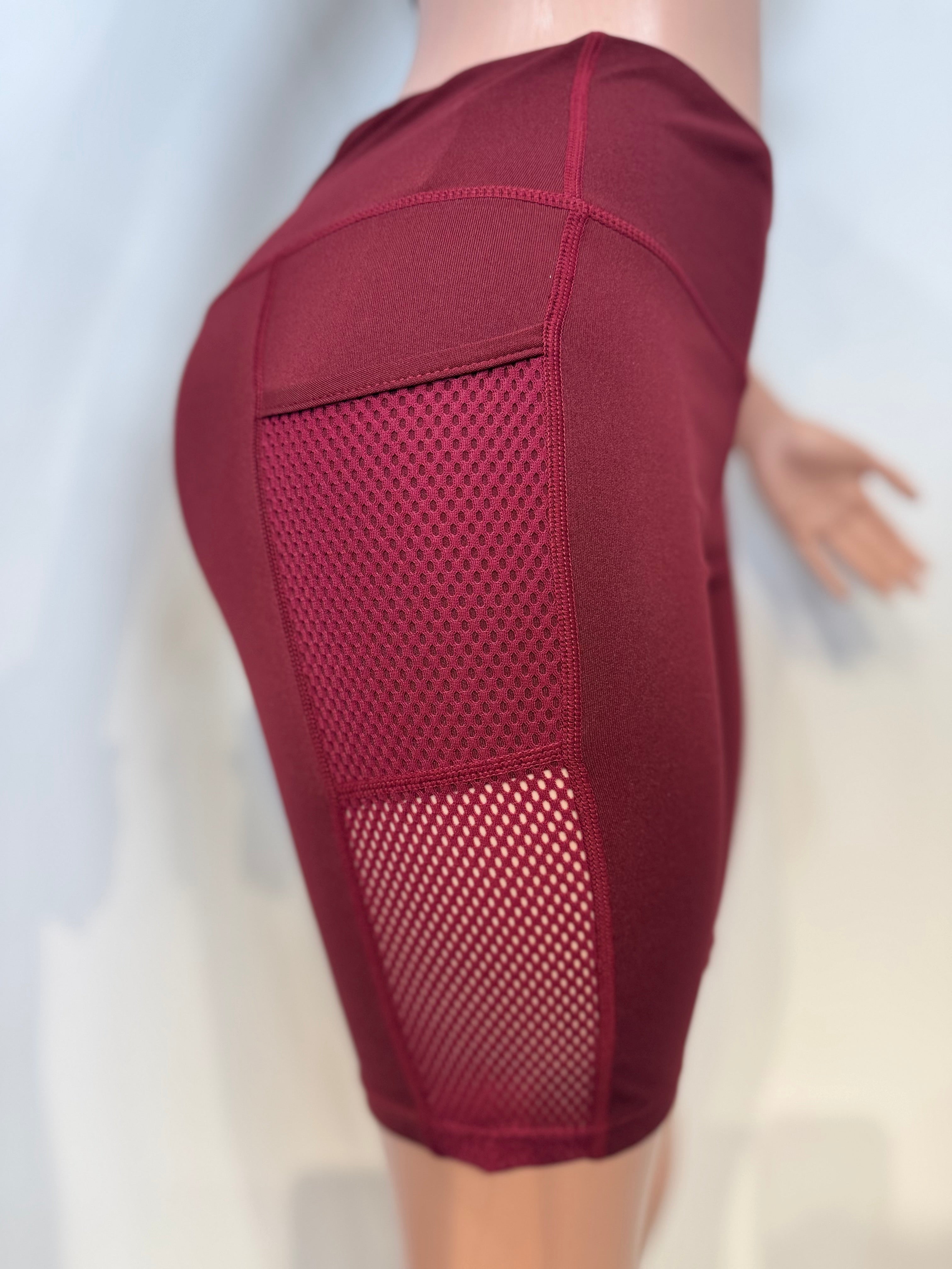 Y6693 FlexZone Mesh Pocket Biker Shorts