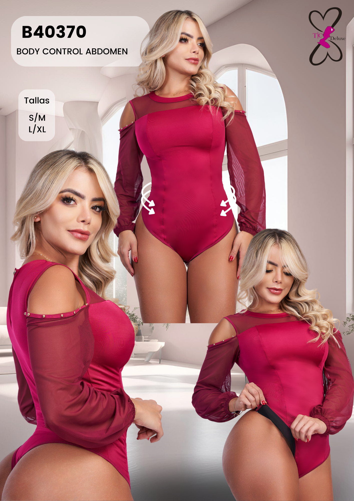 B40370 Colombian Bodysuit with Internal Girdle