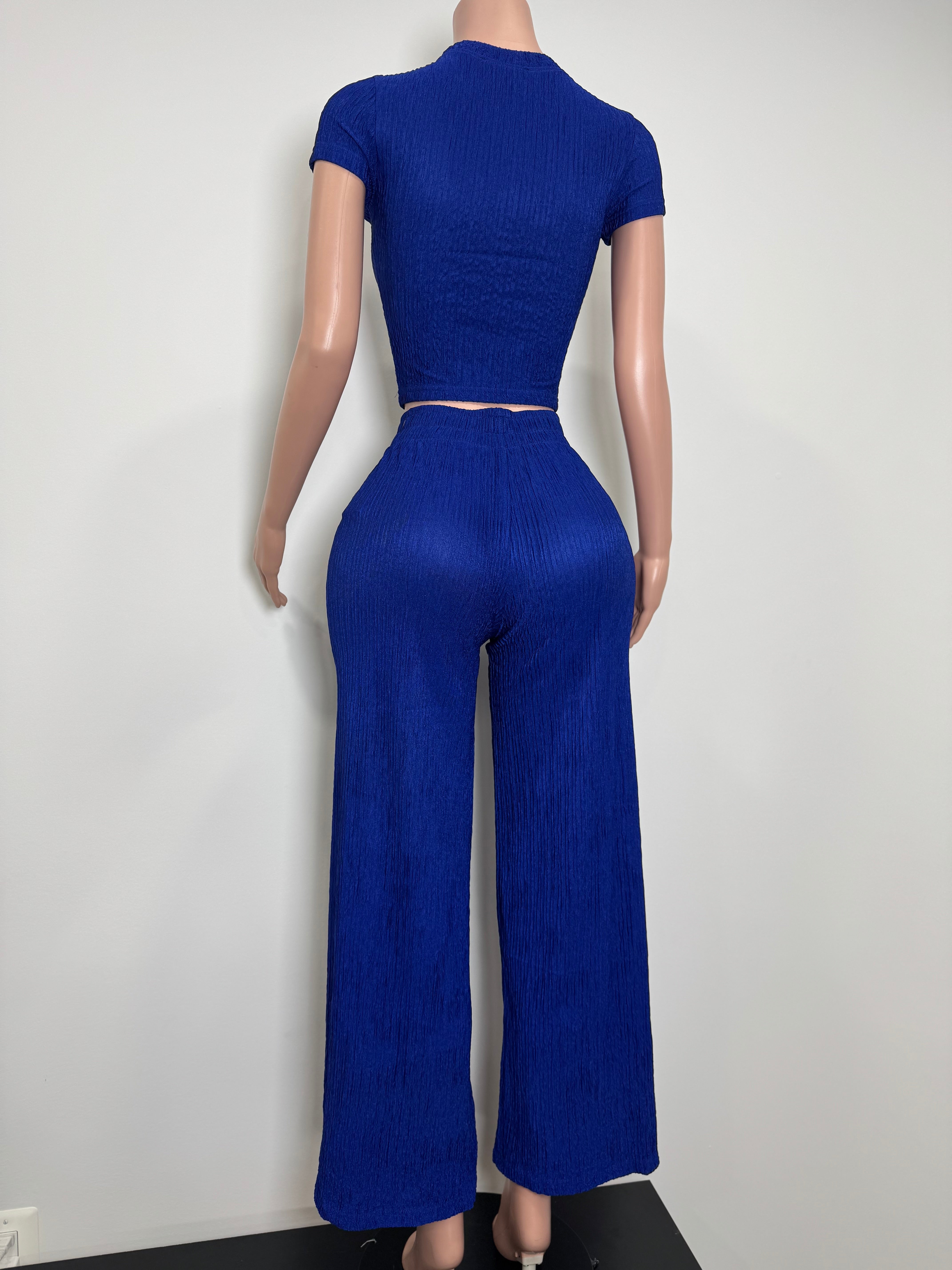 IRIS-19S 2 Piece Summer Party Casual Set Midnight Texture Lounge Set