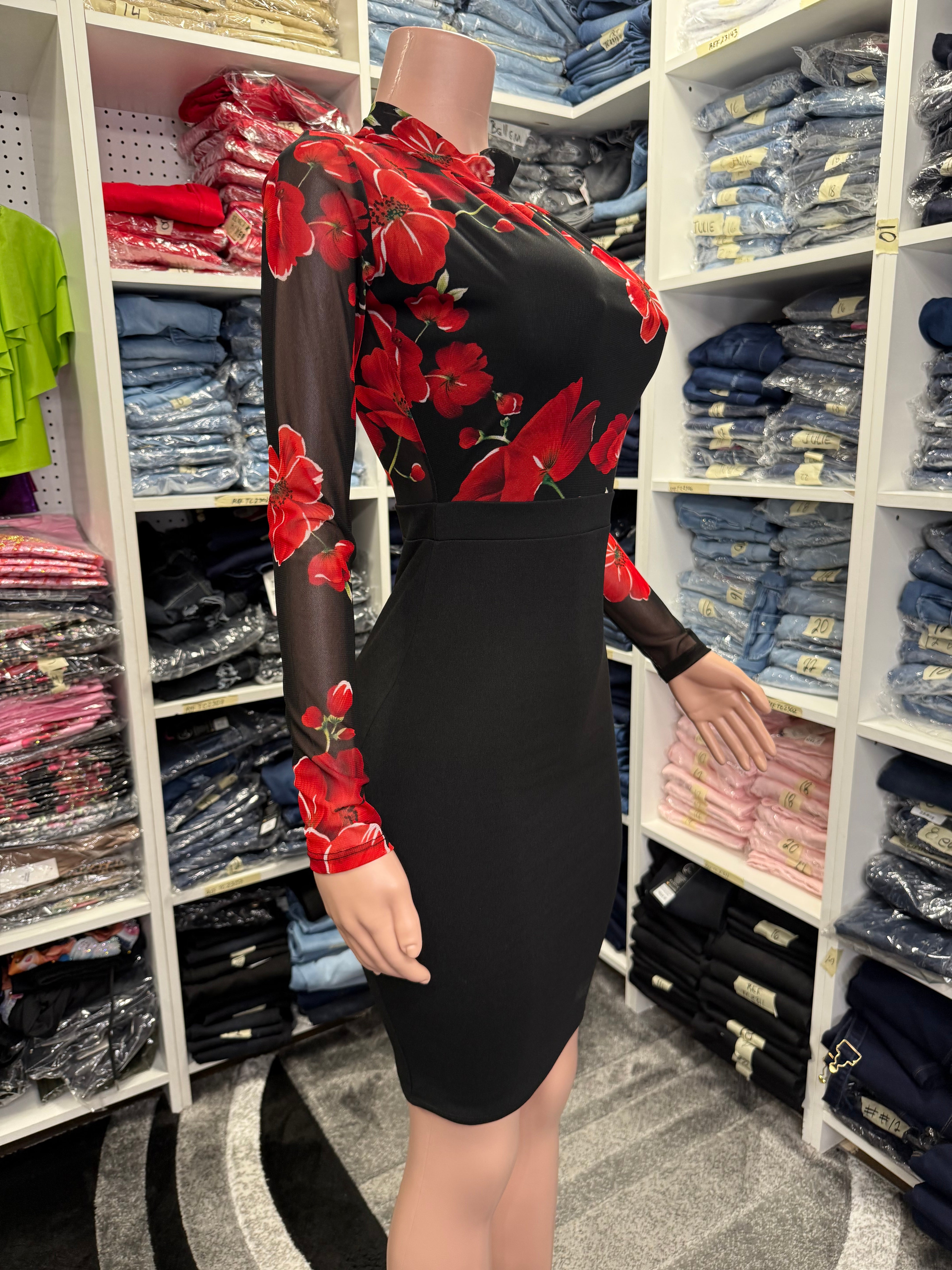 Women’s Boutique Dress Floral Design