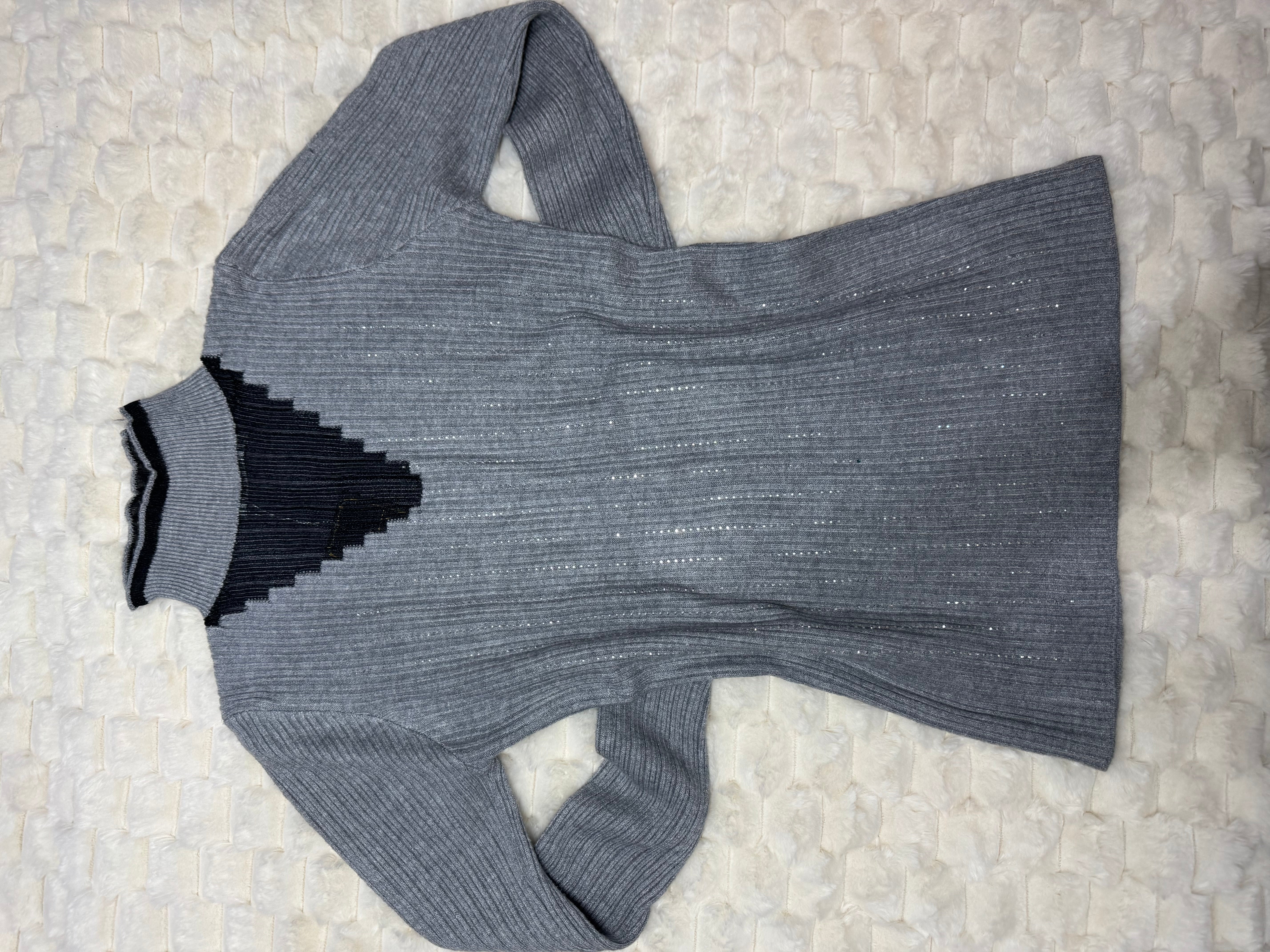 24402 Midnight Spark Ribbed Turtleneck