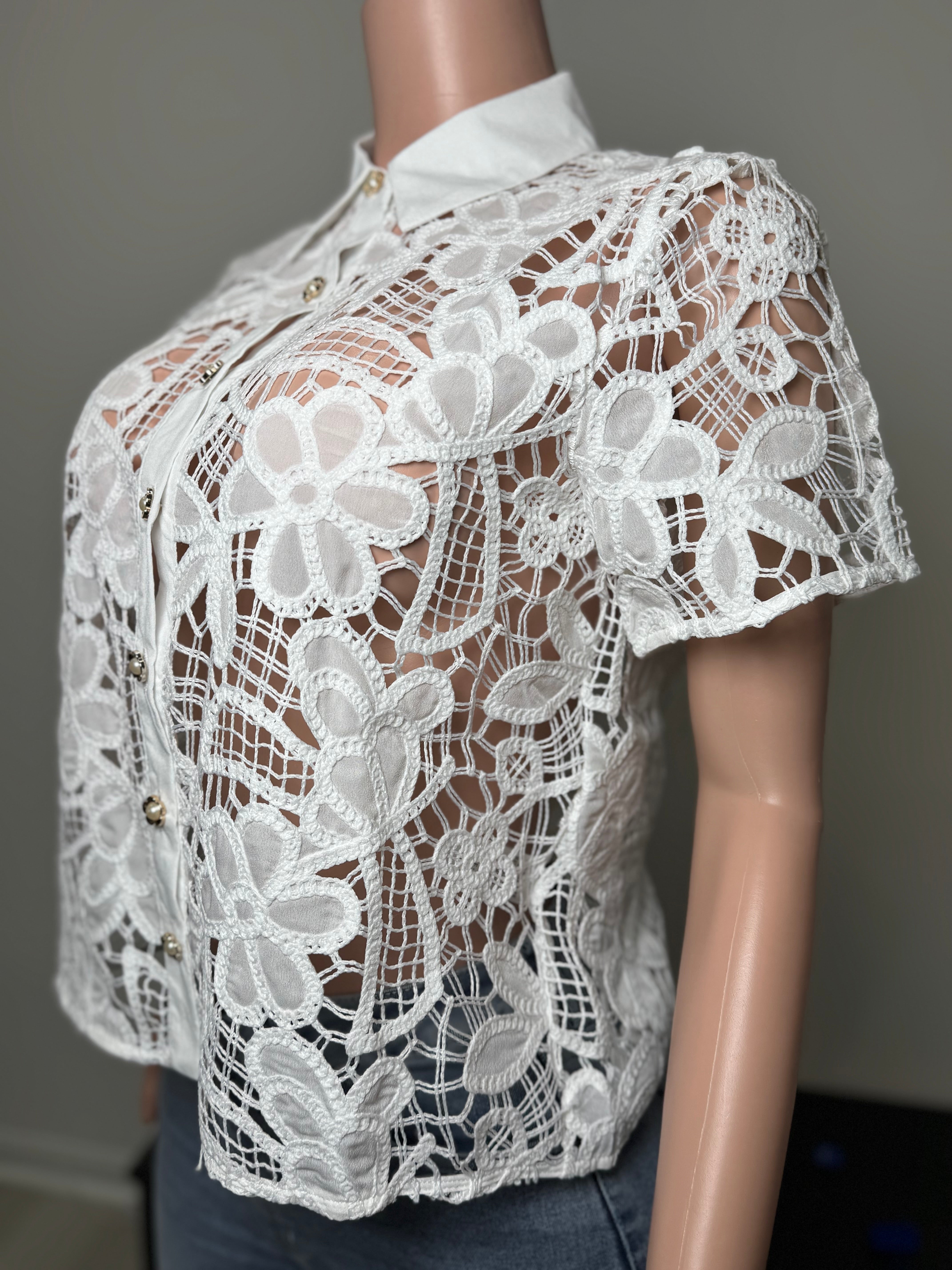 TX70853 Garden Bloom Lace Blouse