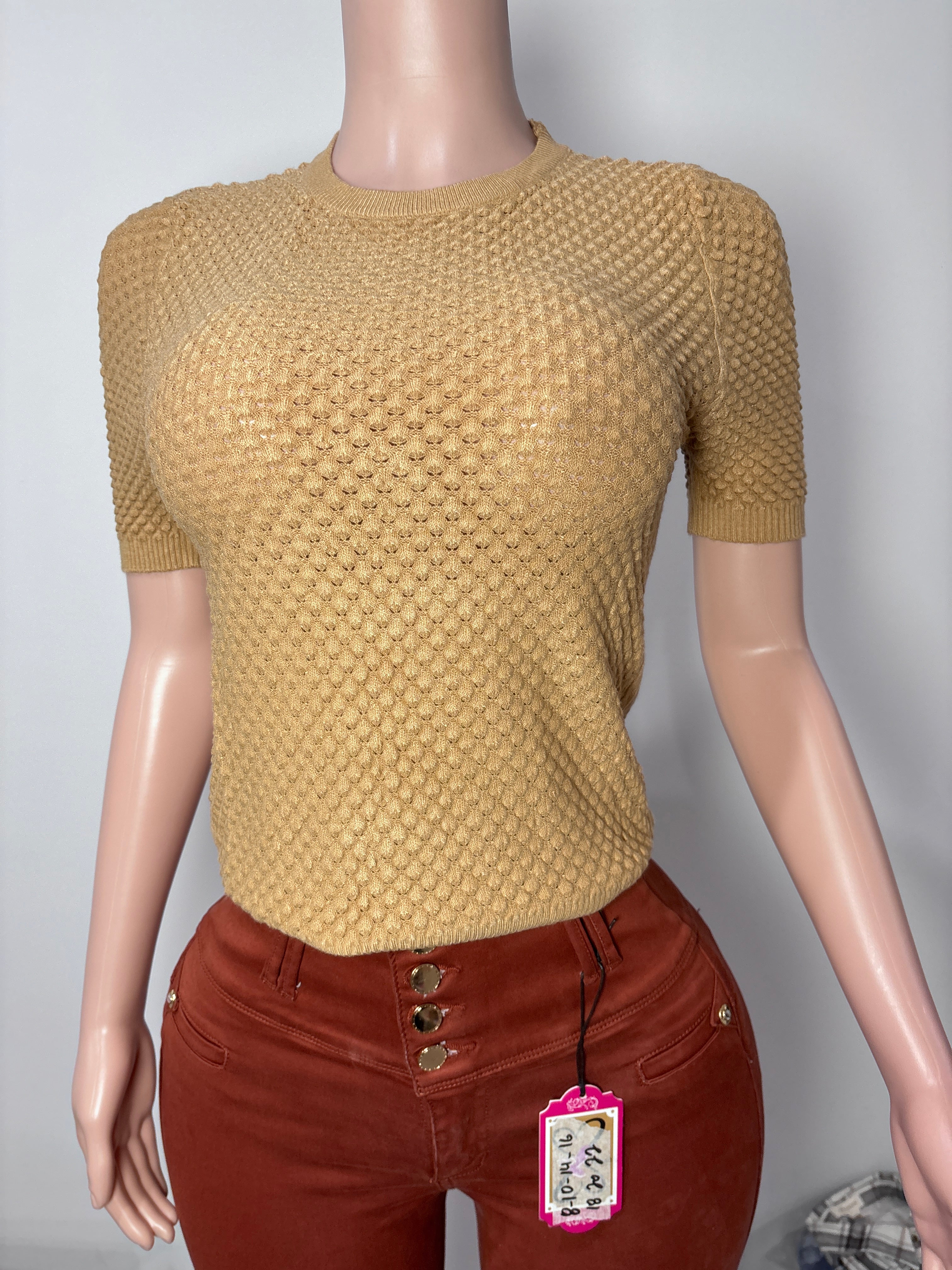 F011 Midnight Textured Knit Top