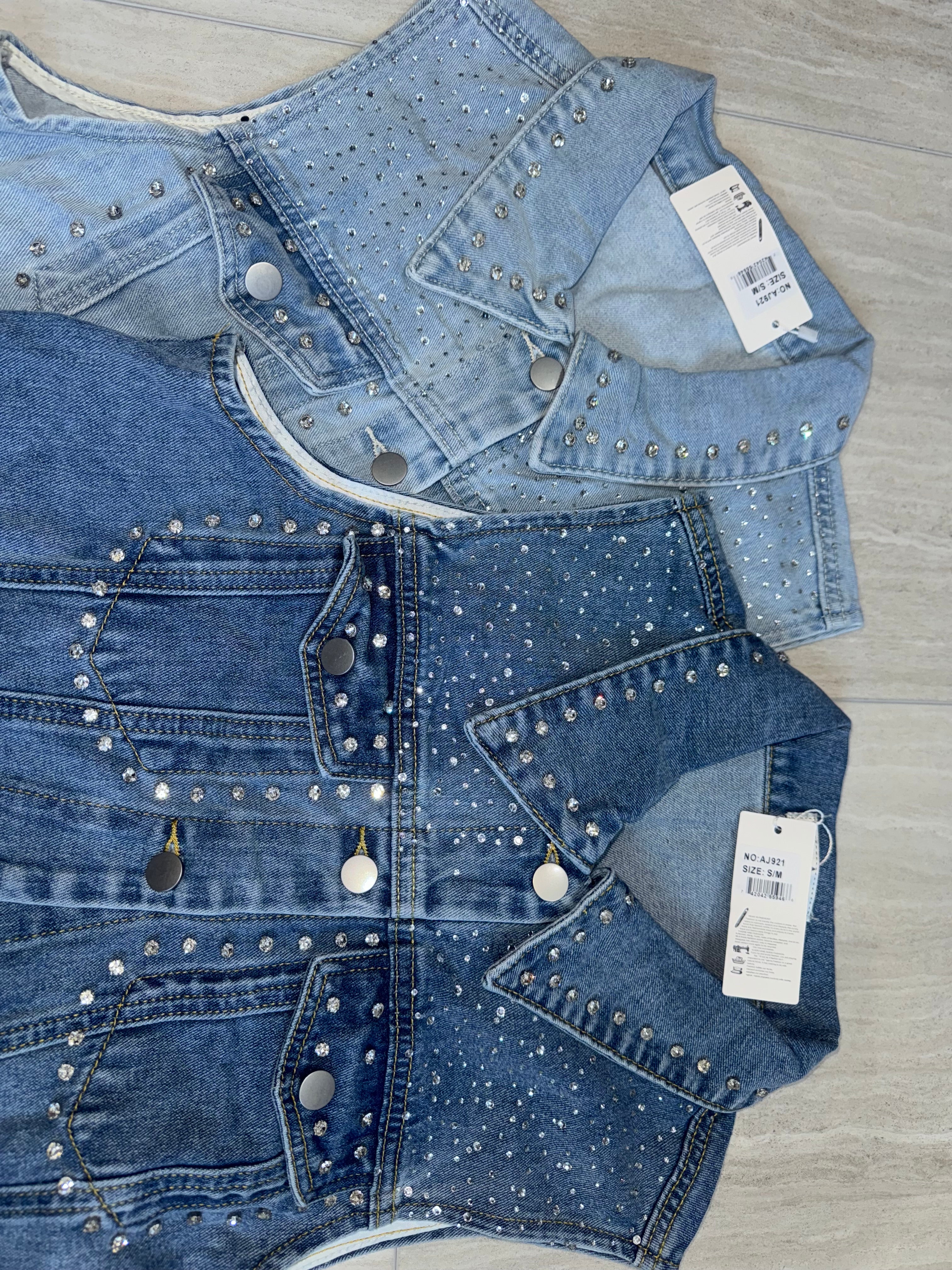 AJ921 Diamond Edge Denim Vest