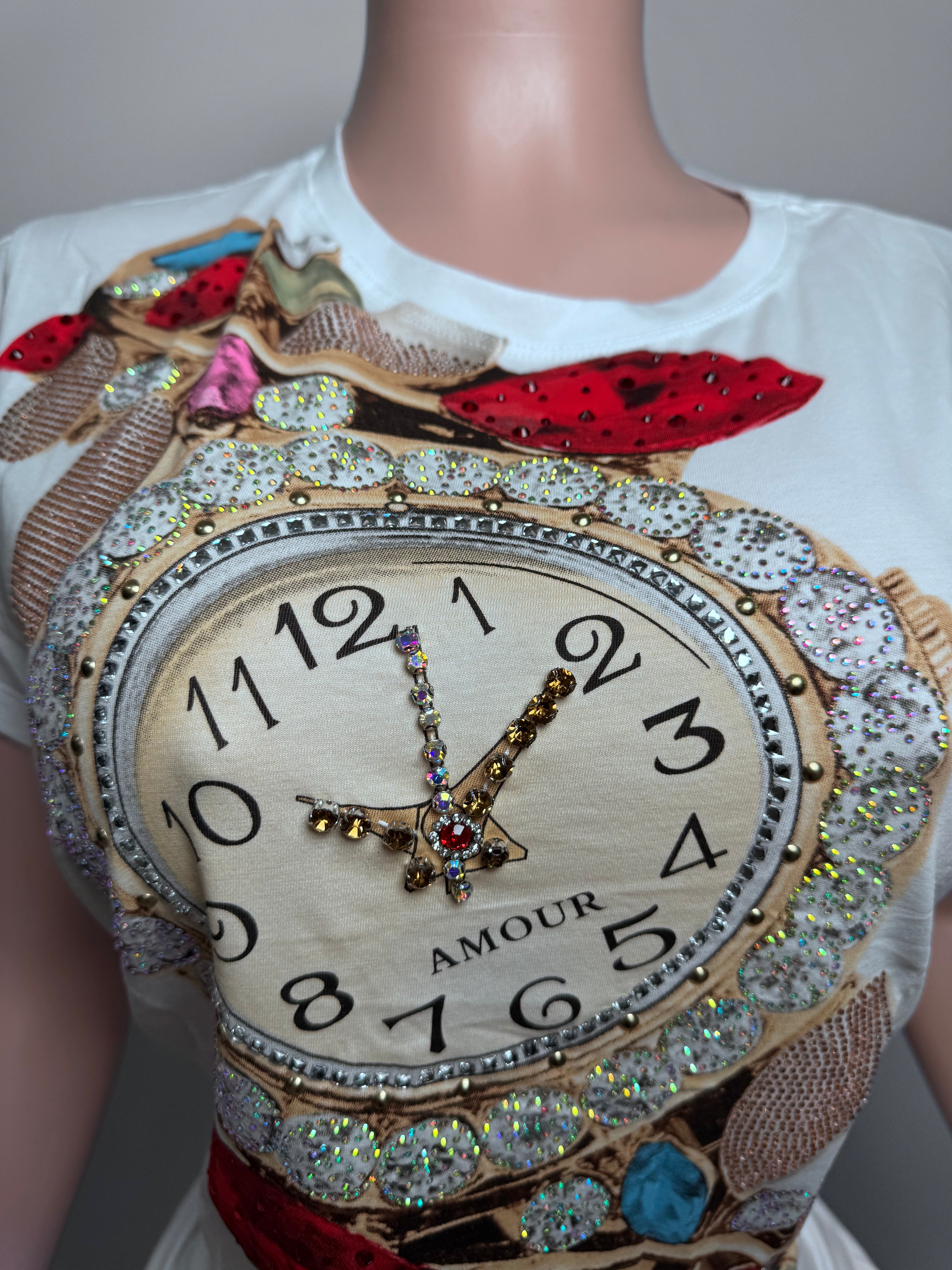 K0025 Timeless Amour Graphic Tee with rhinestones