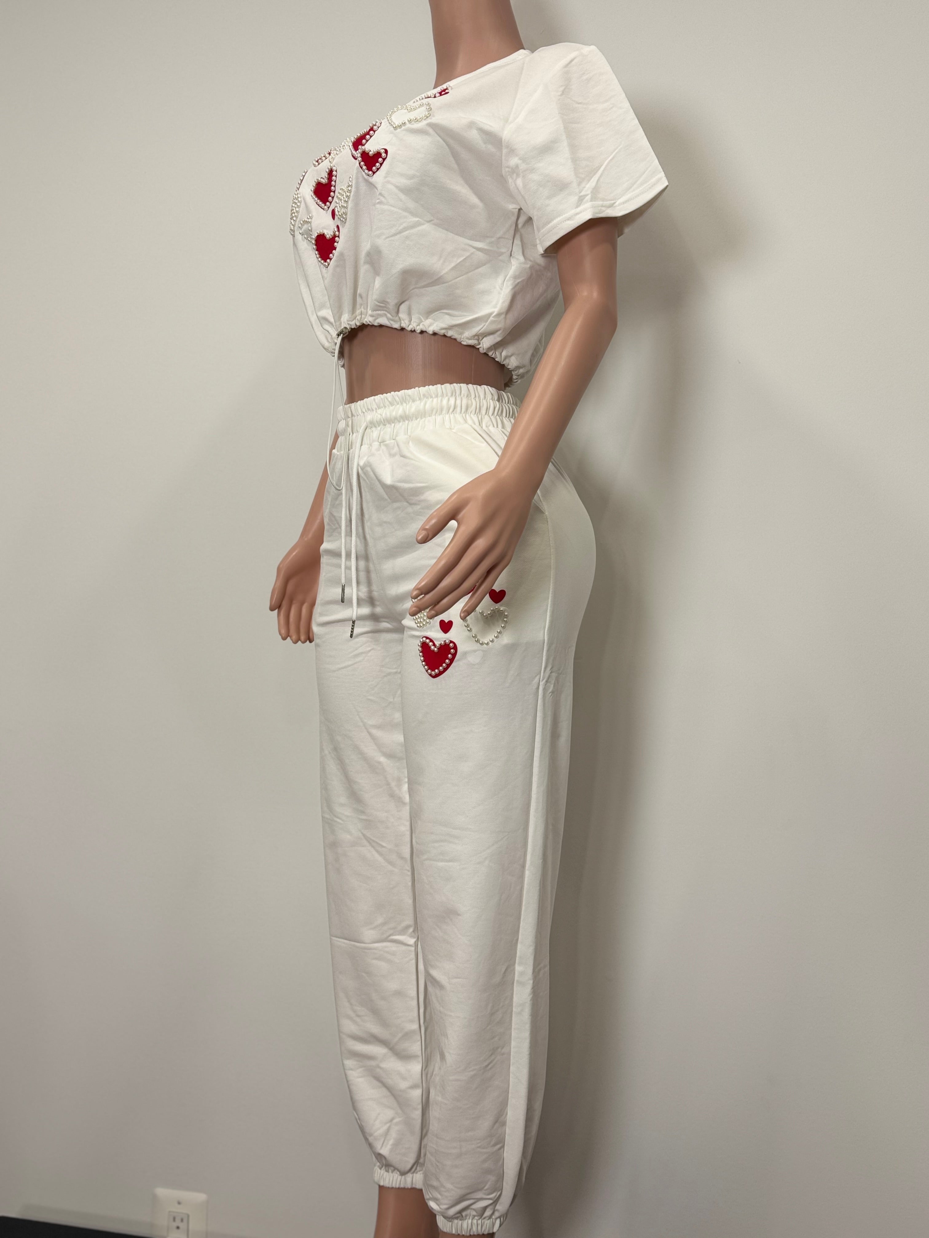 D9977 Heartbeat Charm Jogger Set