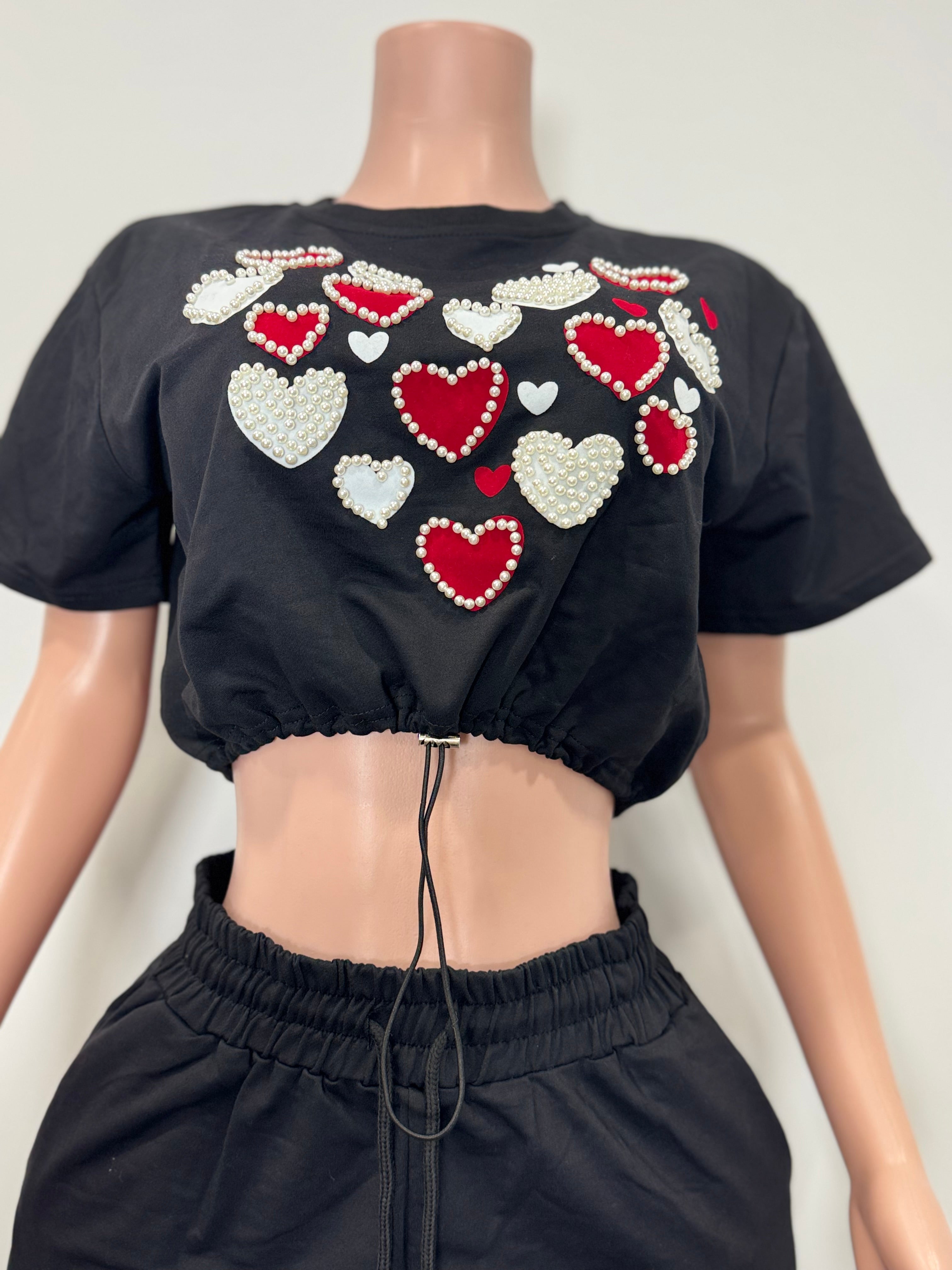 D9977 Heartbeat Charm Jogger Set