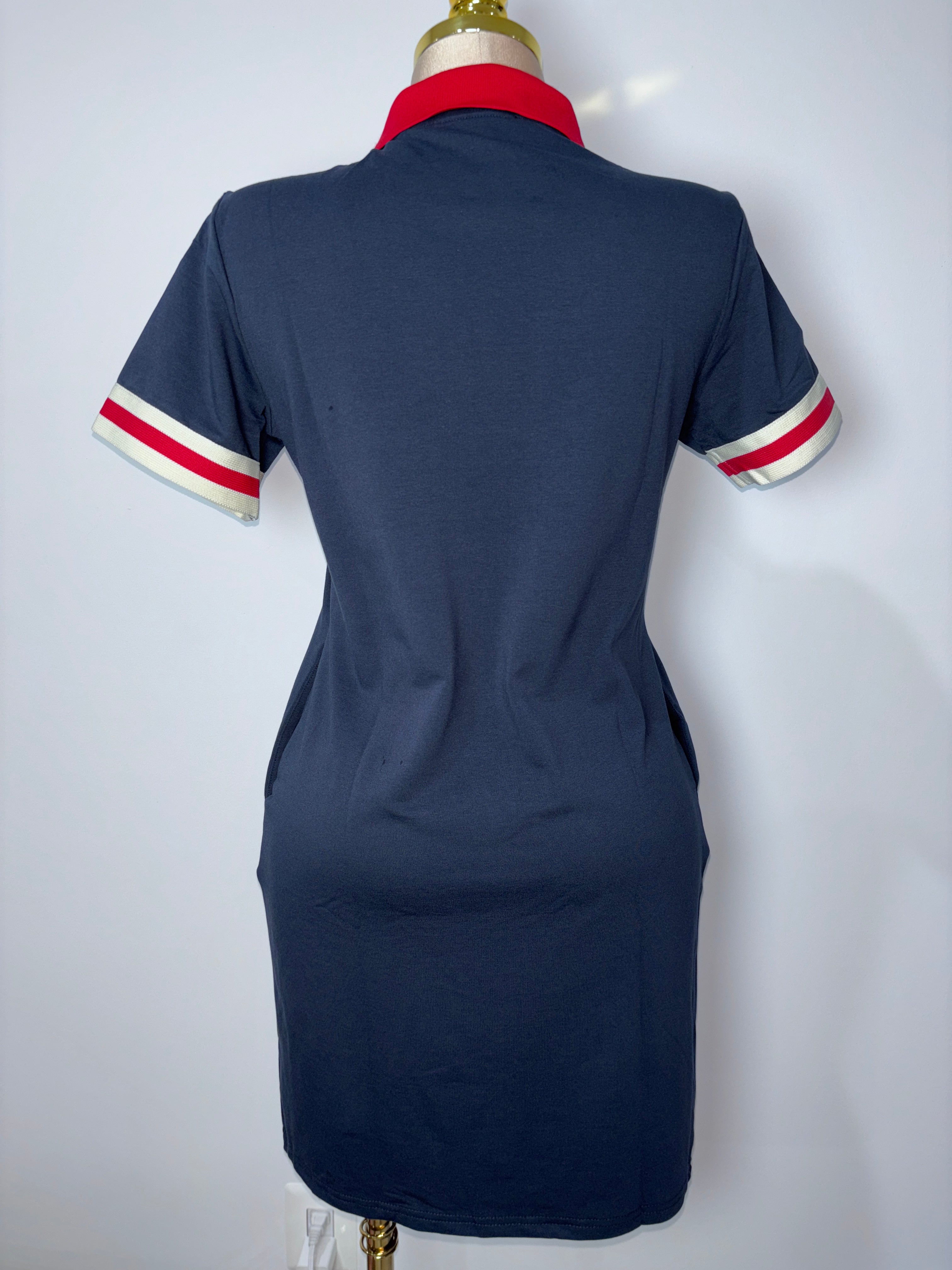 A9608 Varsity Chic Polo Dress