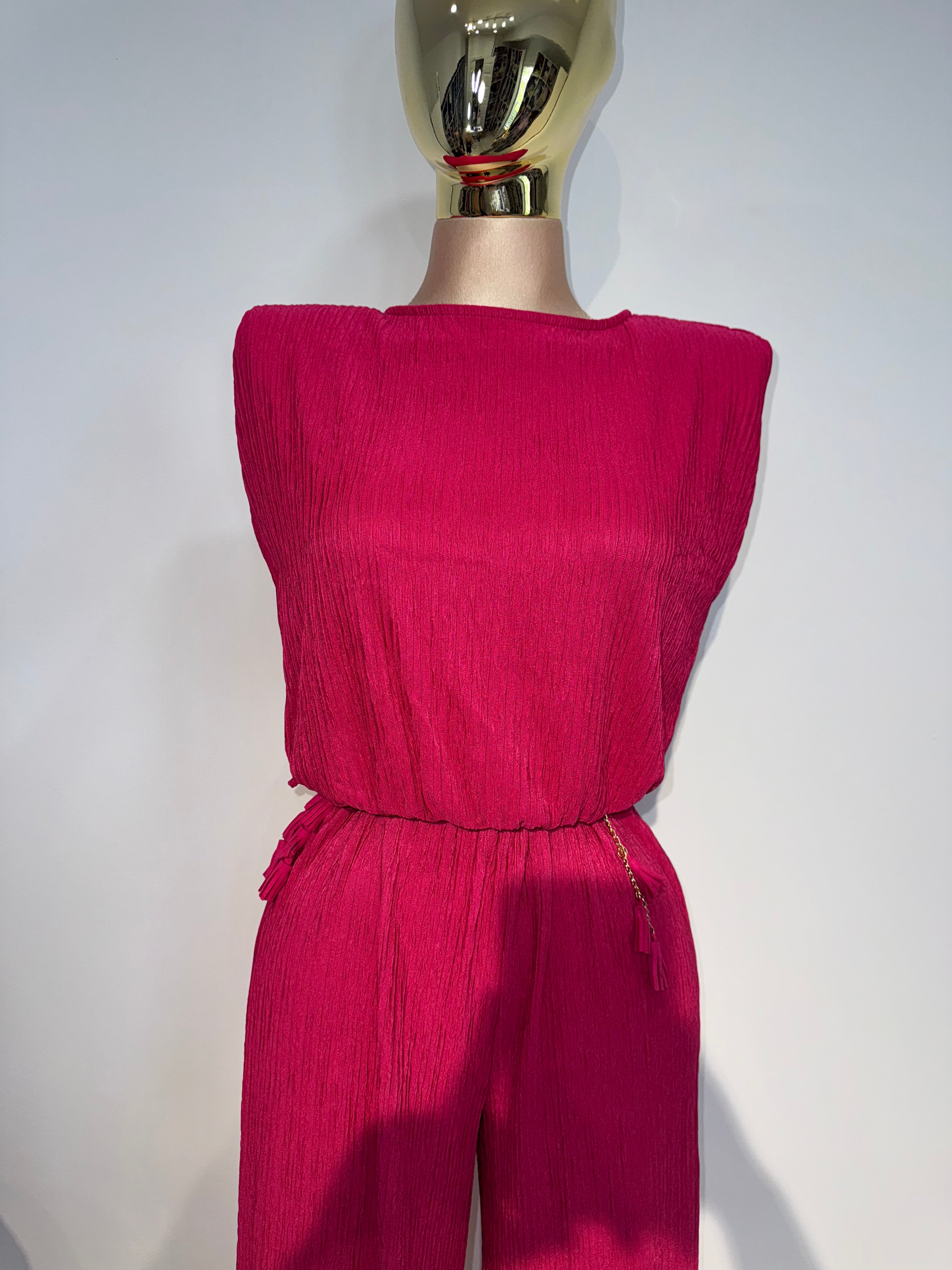 7J Lavender Luxe Pleated Jumpsuit