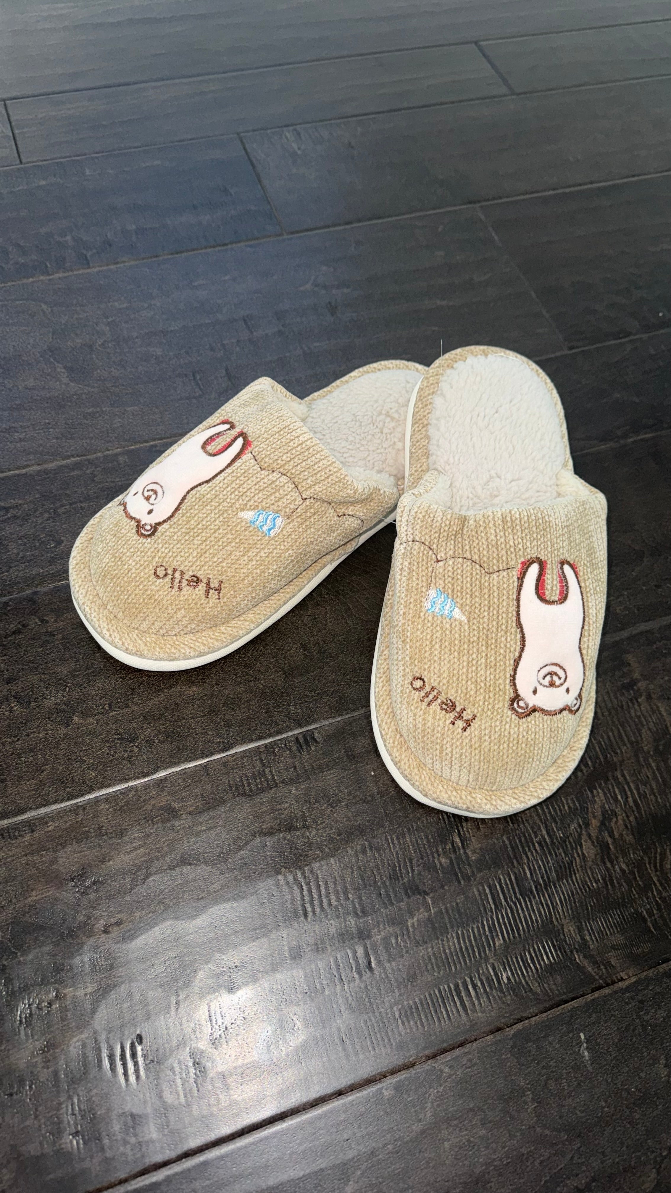 Cozy Fuzzy Slippers with Bear Design
