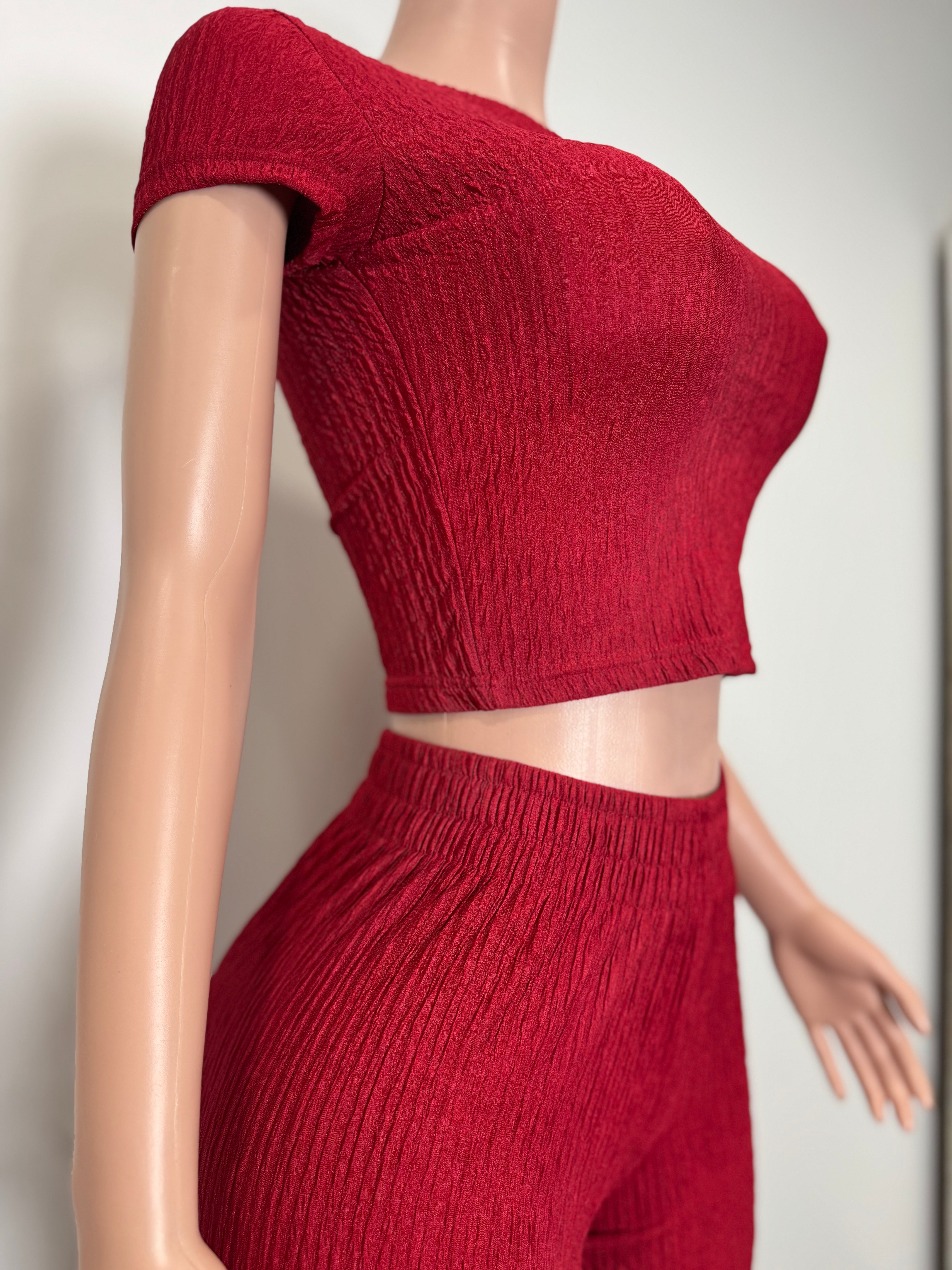 IRIS-19S 2 Piece Summer Party Casual Set Midnight Texture Lounge Set