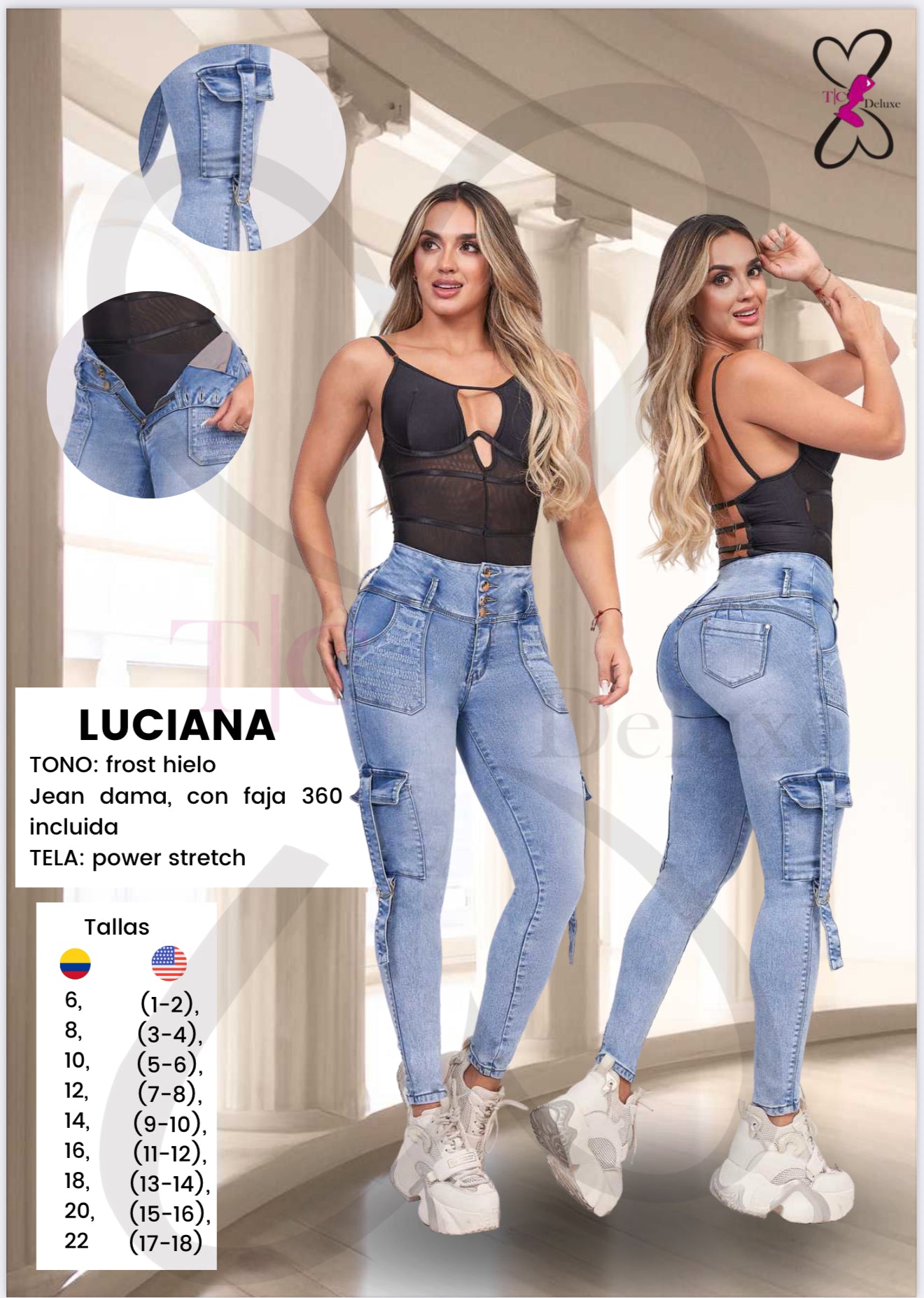 Luciana azul claro