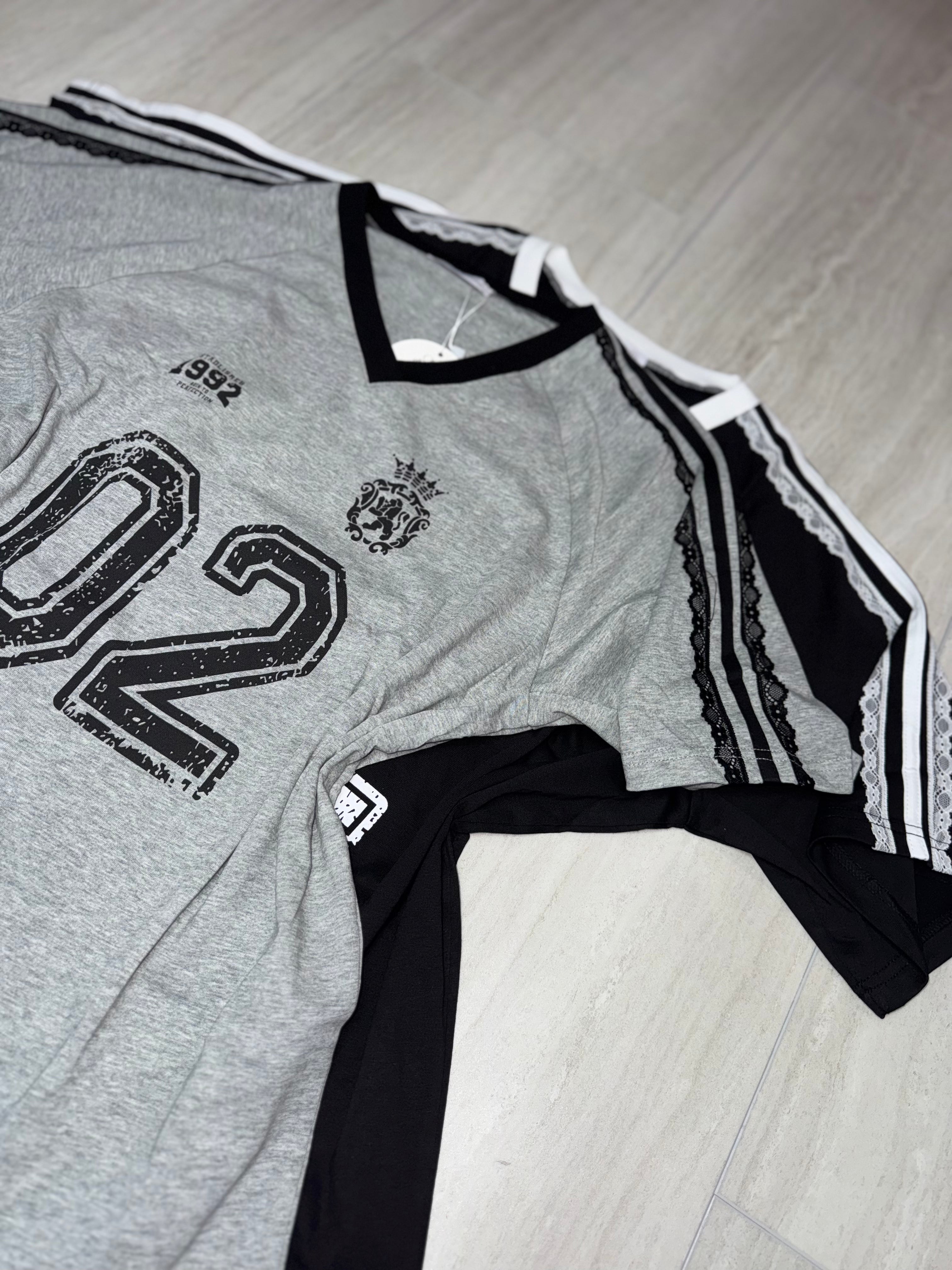 T8512 T shirt with Design “02” Varsity Featuring Numbers