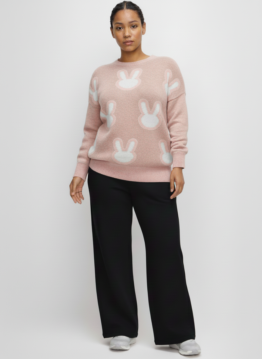Z4567 Cozy Bunny Knit Sweater – Soft, Playful & Perfect for Everyday Comfort