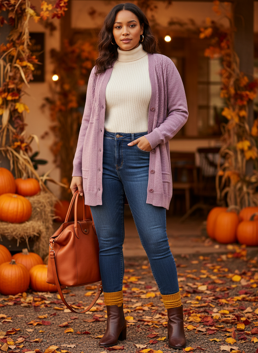 G4349 Autumn Breeze Longline Knit Cardigan