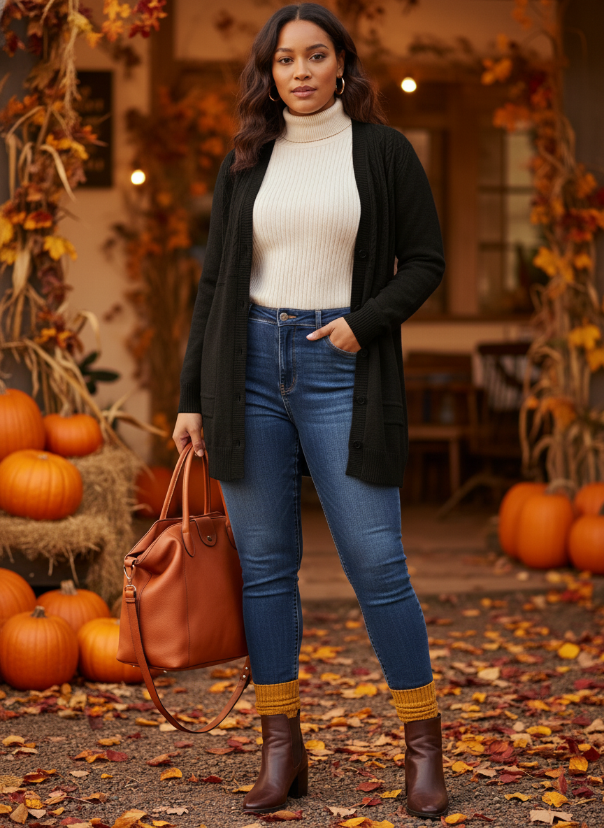 G4349 Autumn Breeze Longline Knit Cardigan