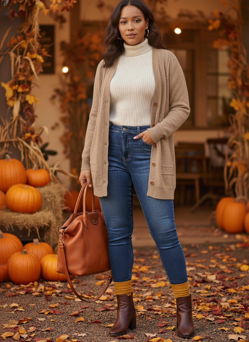 G4349 Autumn Breeze Longline Knit Cardigan