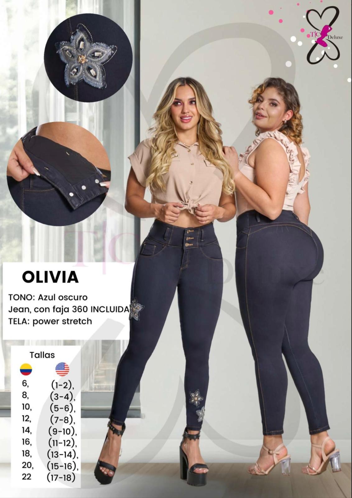 Olivia Colombian Jean with Internal Girdle style 360 Star Design