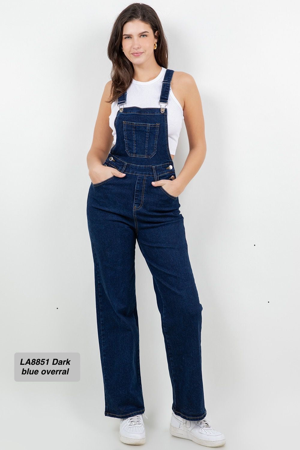 8851 Jean Overall Denim Dark Blue